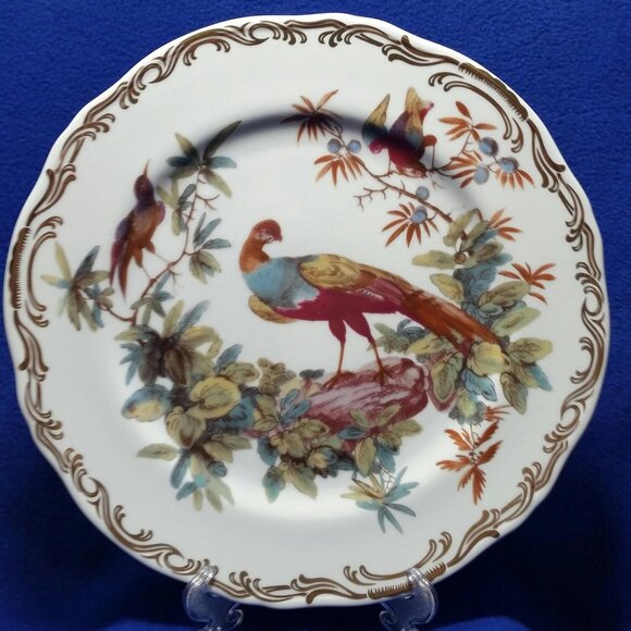Vintage Exotic Birds Dinner Plate Pattern B Andrea by Sadek Pre-Owned - Picture 2 of 10